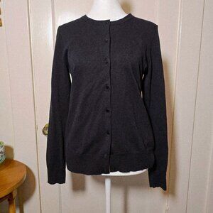 Ann Talylor black crew neck cardigan size S